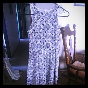 Patterned polyester dress
